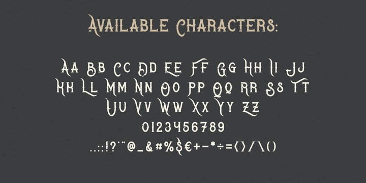 Bandidas Shadow Font preview